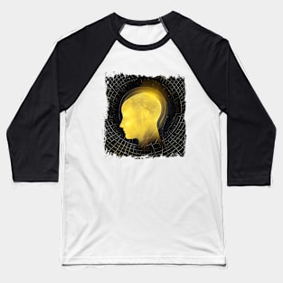 thinking luminous golden head brain Baseball T-Shirt